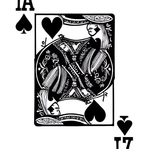 A Queen Of Hearts Playing Card