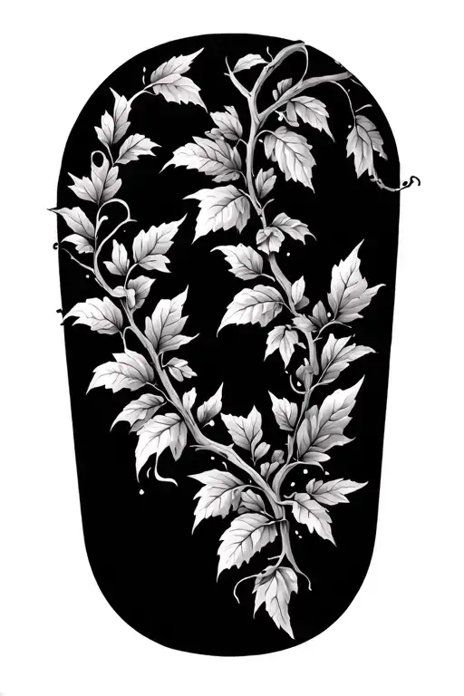 Vine And Branches Forming The Shape Outline