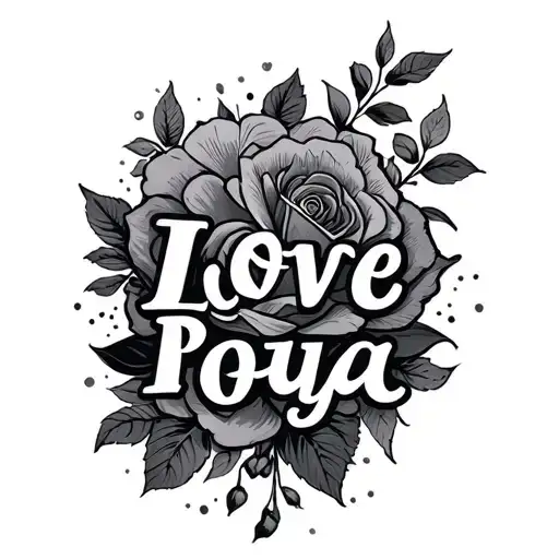 Tattoo With Words Love Petya