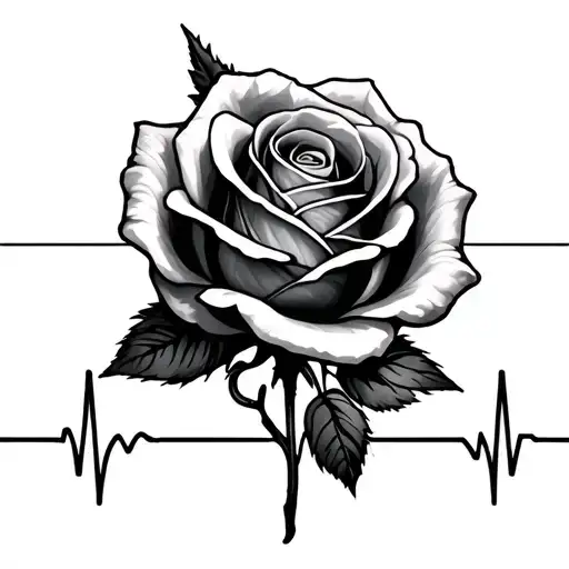 Roses Heartbeat Line David Namr