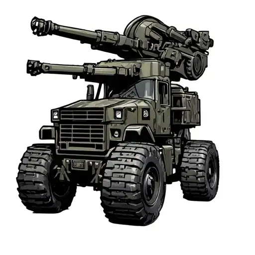 Military And Heavy Equipment Intertwined