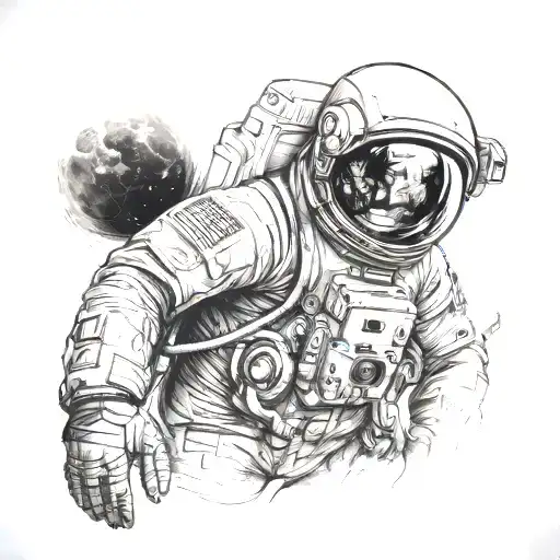 Astronaut Looking At