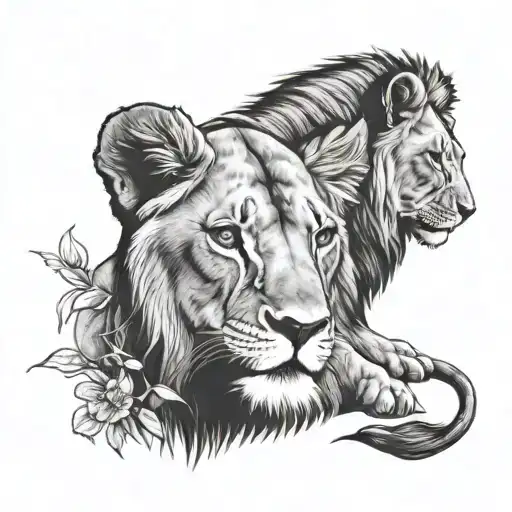 Lion And Cub