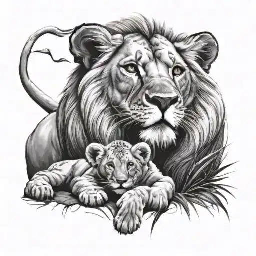 Lion And Cub