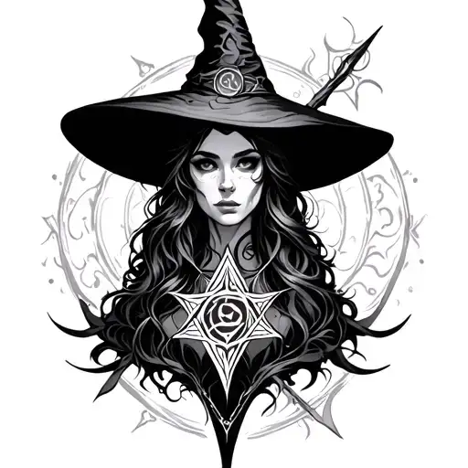 Tattooing Runes Magic Witch Strong