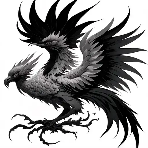 Phoenix Rising From Lotus