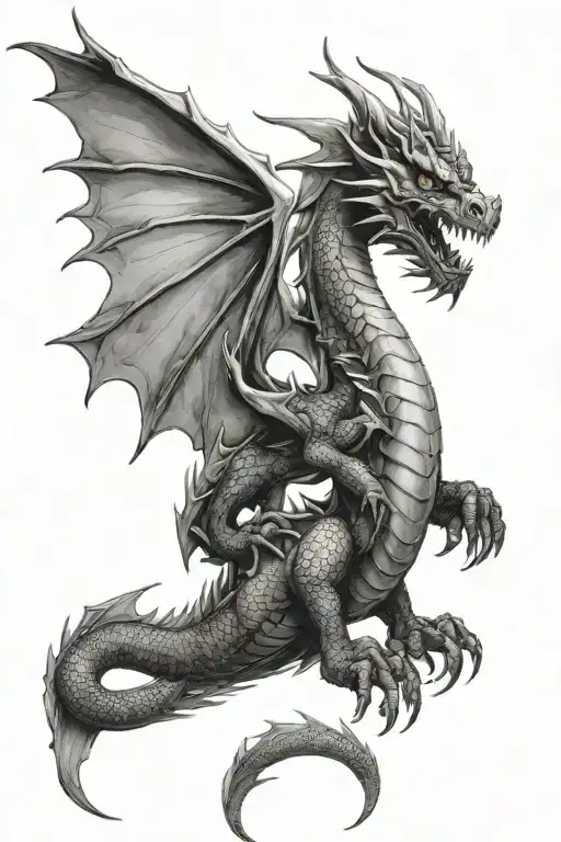 Dragon With Arm Lighting