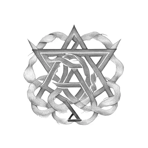 Jewish Star Of David And Ukrainian Coat Of Arms Mix