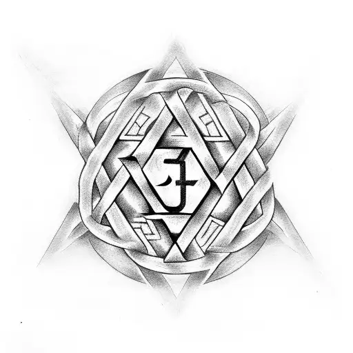 Jewish Star Of David Written By Hebrew Alphabet