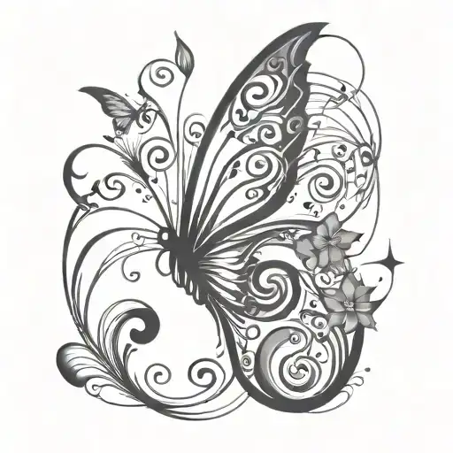 Music Note Butterfly