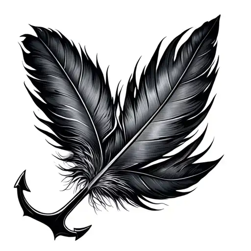Feather With Anchor