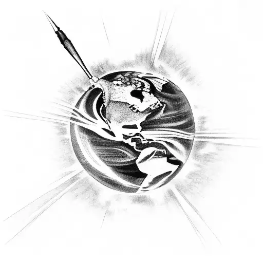 Man Carriyng The World On Fire