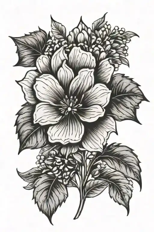 December Birth Flower Simple December Birthstone