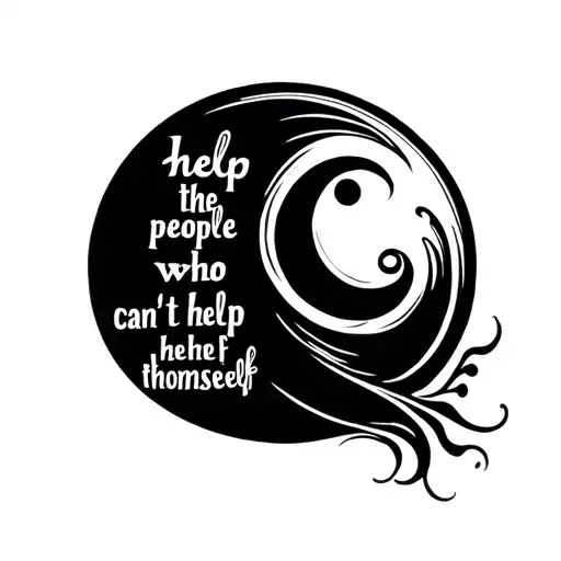 A Semi Colon With A Quote That Says Help The People Who Can't Help Themselves