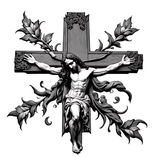 A Longswoard Cross With Jesus On It