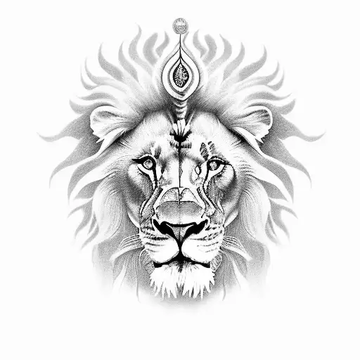 Lion And Faded Lord Shiva And Egal Eye Full Sheev