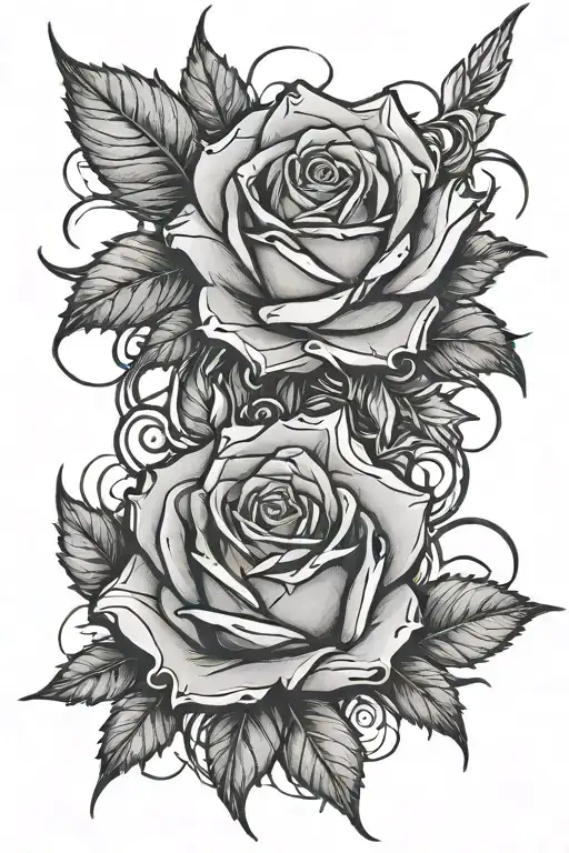 Thorns And Rose Intertwined