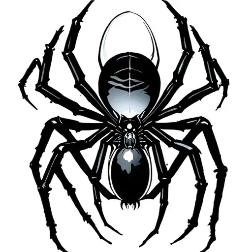 Black Spider Hour Glass