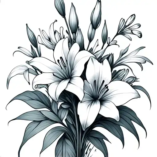 Wildflower Bouqet With Lily