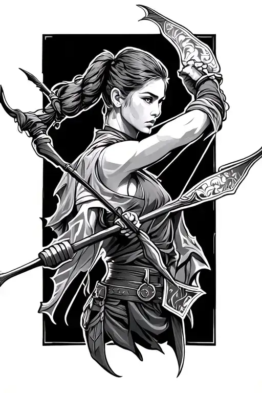 Archer Bow And Arrow