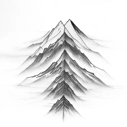 Mountain With Water Waves Below It