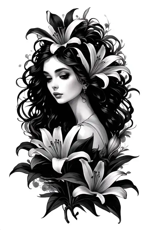 Liana With Lily Flowers