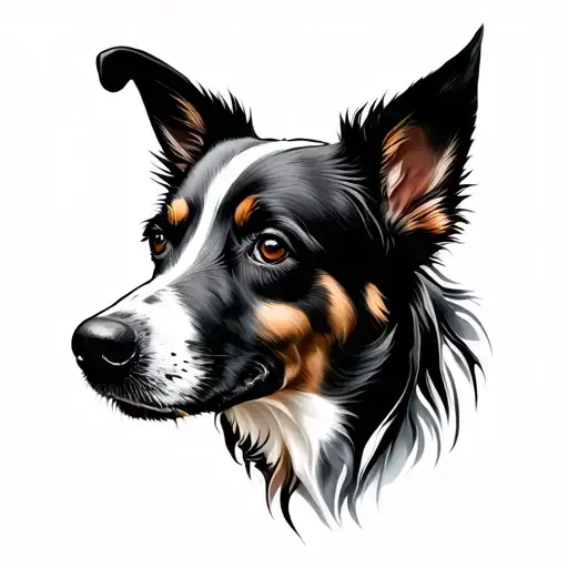 Serotonine And Dopamine Chemical Compounds Forming Together An Abstract Shape Of A Dog