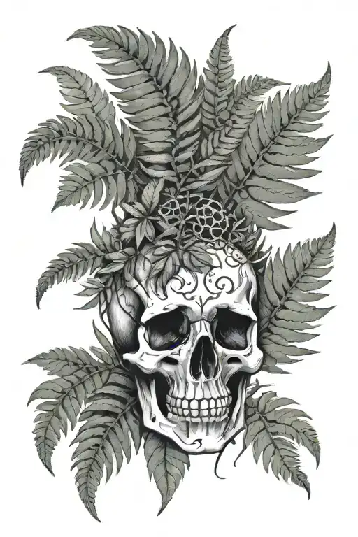 Fern And Skull