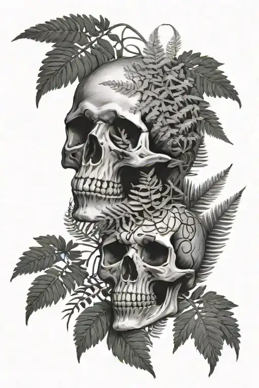 Fern And Skull