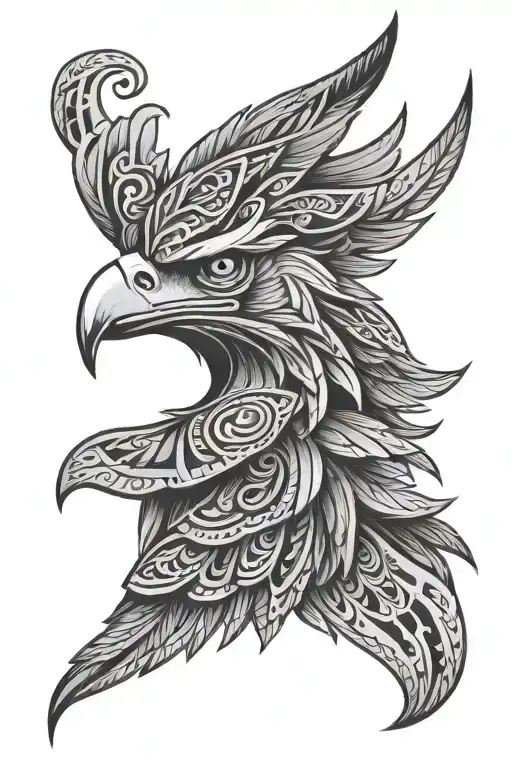Polynesian Eagle Head