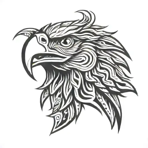 Polynesian Eagle Head