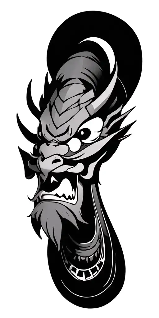 Japanese Style Oni Demon Mask Andsamurai