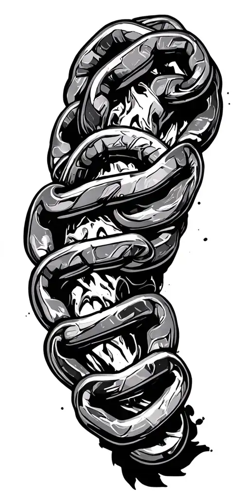 Heavy Chain That Revolves Around The Arm