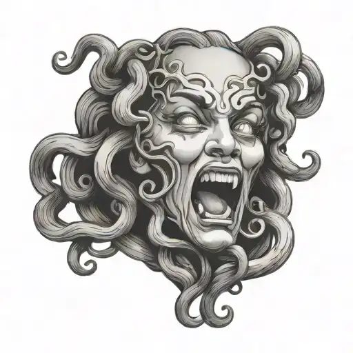 Medusa Hand Over Mouth