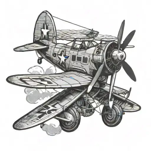 Black And White Bomber Plane Ww2