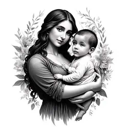 Mother Holding Baby