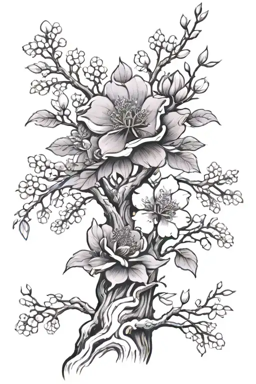 Maehwa Flower Tree Growing Down Arm