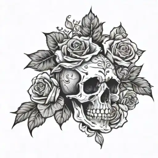 Skull And Roses