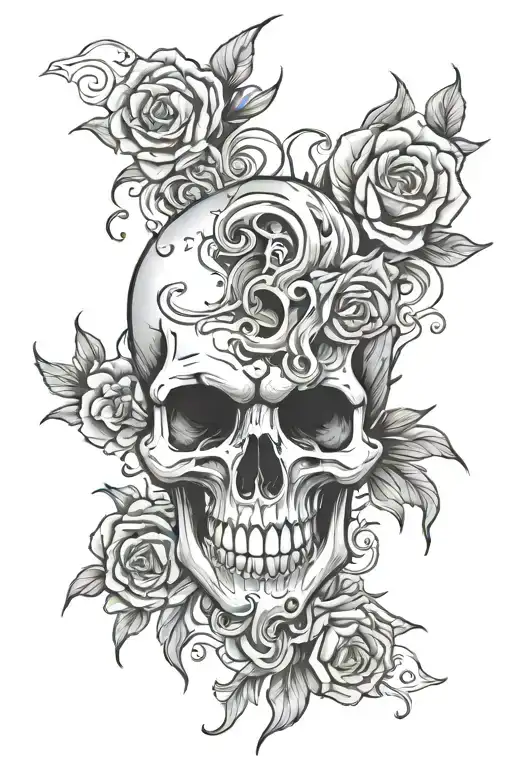 Childhood Trauma Skull Surrounded