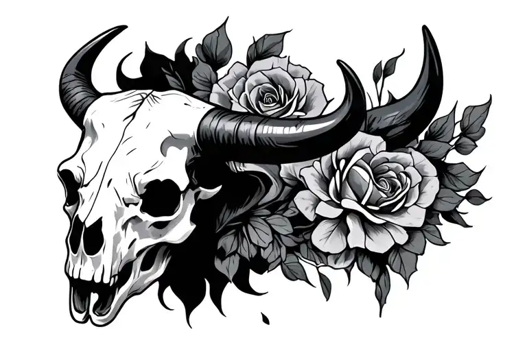 Bull Skull Surrounded