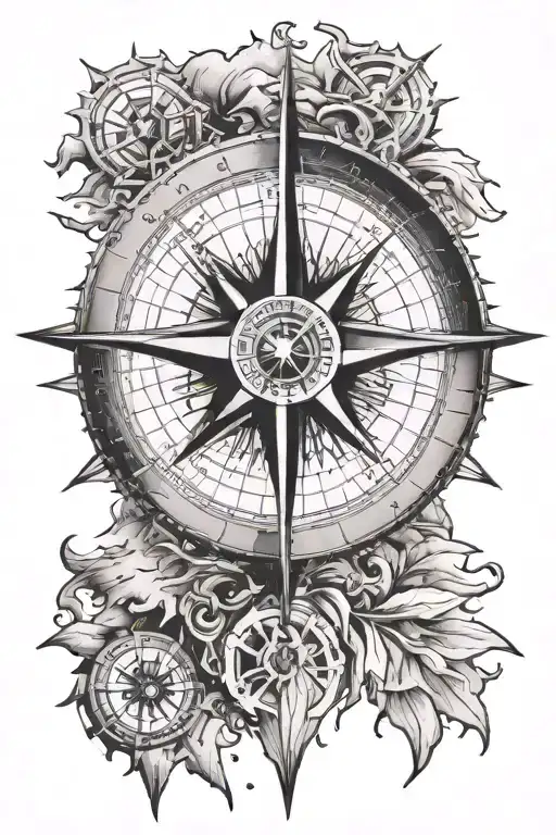 Antarctica Compass Rose