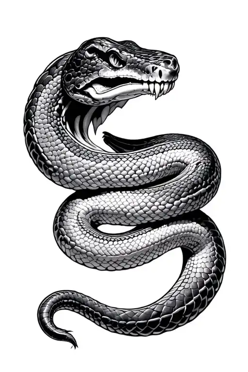 Snake Biting A Pancreas Surrounded