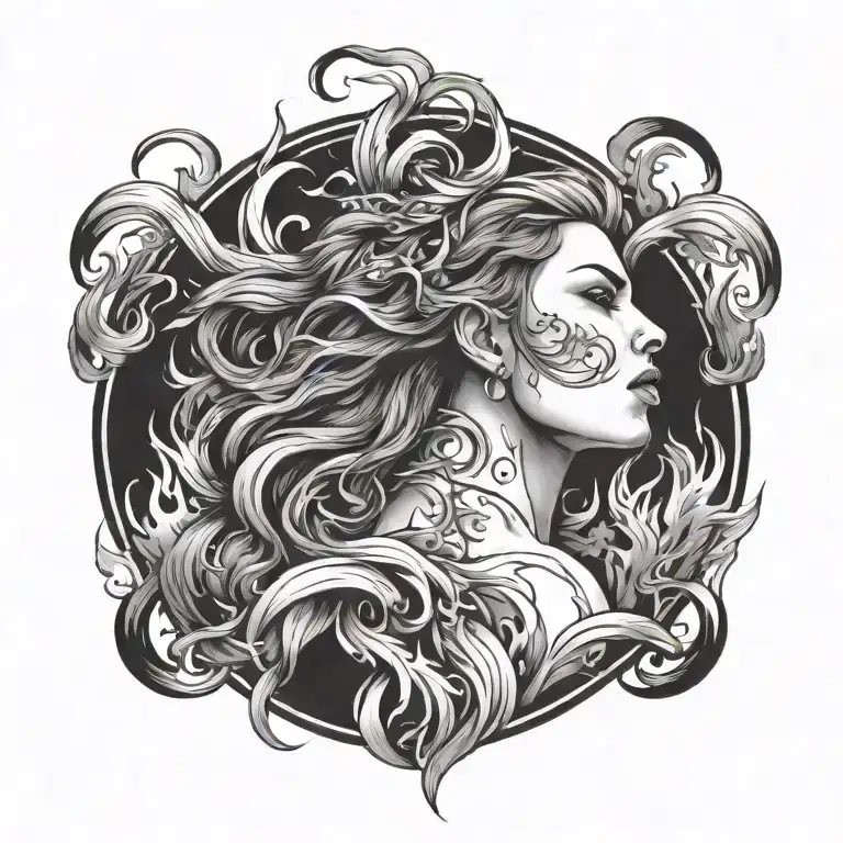 Wind A Fire With Elements Showing Freedom Standing