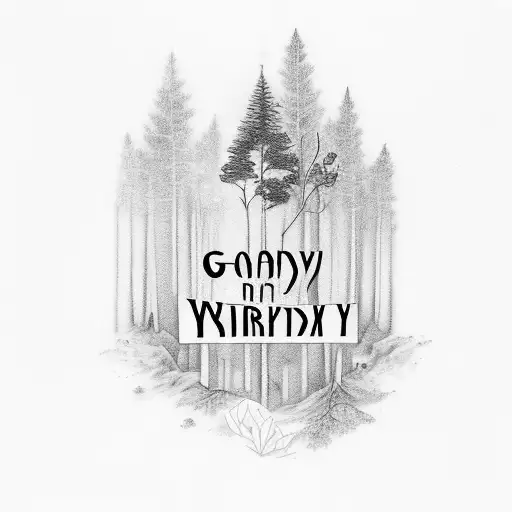 Forest With Grandma's Name And Birthday And Year Of Death
