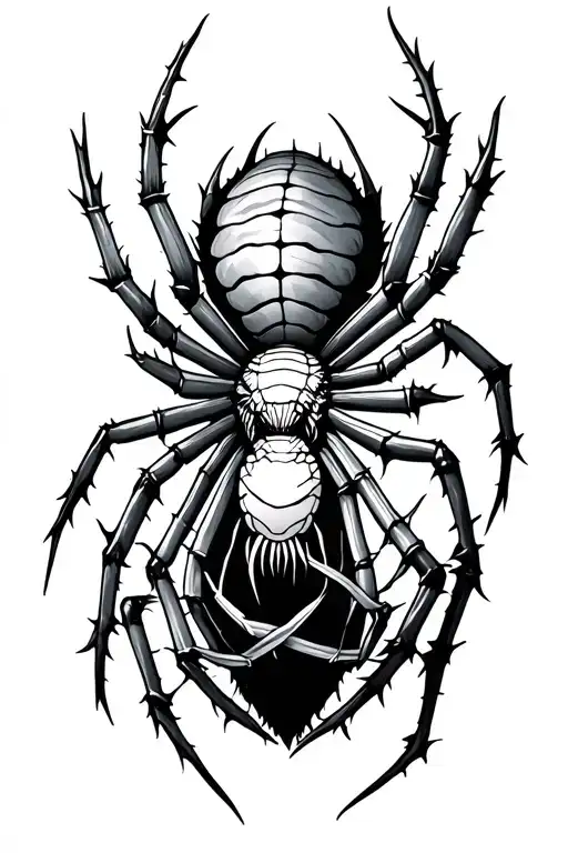 Spider Weaving The Future With Thorns Wrapped