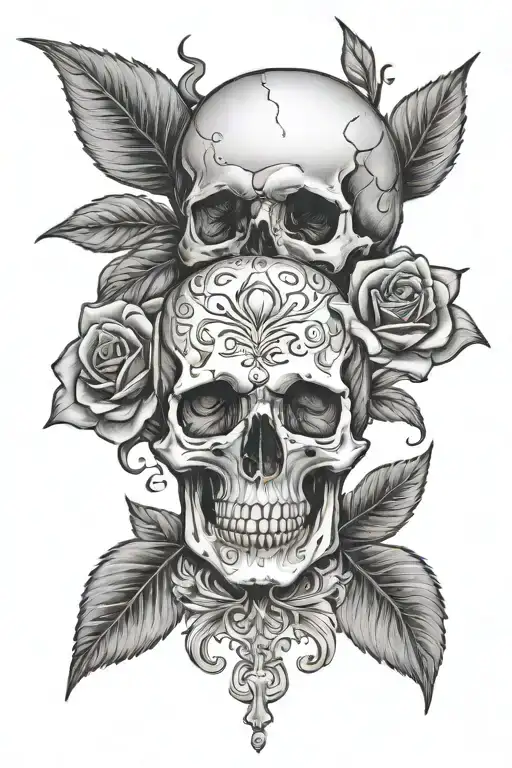 Skull And Rose