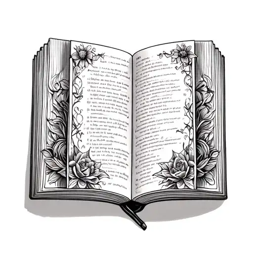 An Open Book With Intricate Designs Representing The Client's Love For Learning