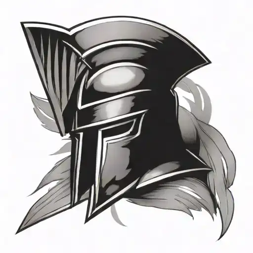 Spartan Helmet With The Letter A