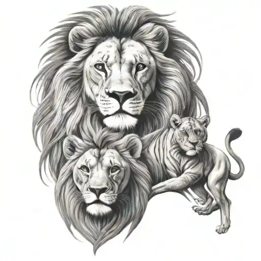 Fineline Lion Family