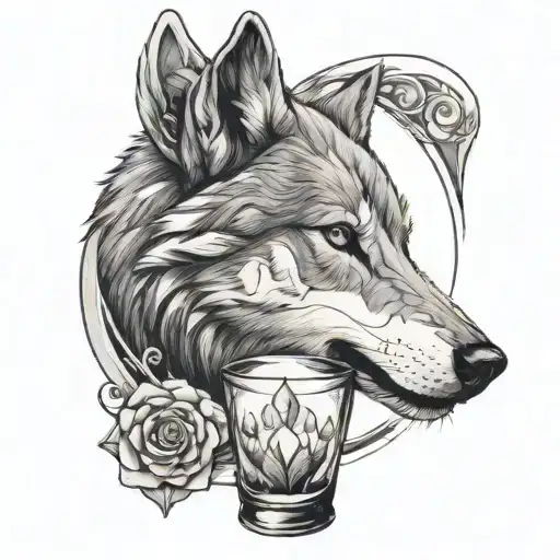 Wolf Head And Sand Glass